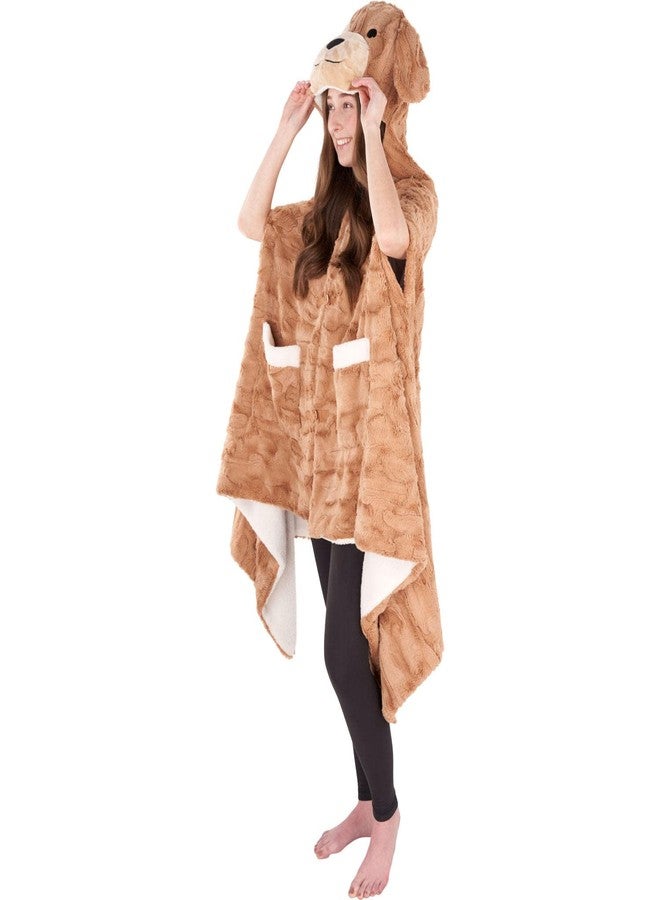 Members Mark Cozy Critter Wrap Blanket for Adult|Cute Animal Designs |Super Soft and Warm| Oversized Blanket - Critter Wrap Puppy - Image 3